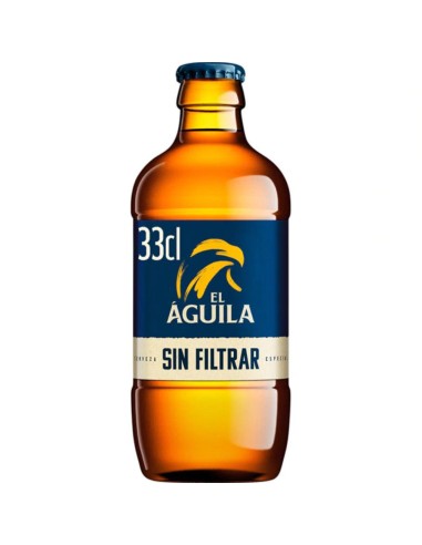 CERVEZA EL AGUILA SIN FILTRAR BOTELLA 330ML.