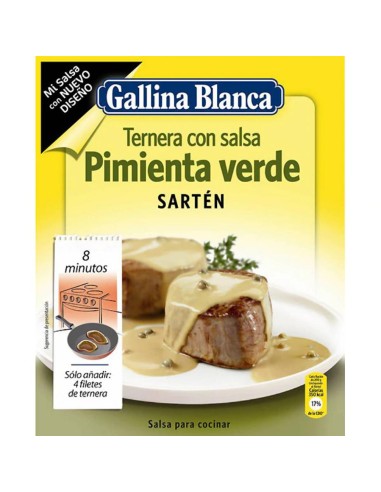 GALLINA BLANCA SALSA PIMIENTA VERDE SOBRE