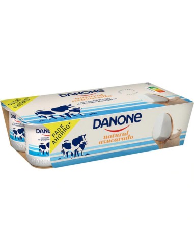 DANONE YOGUR NATURAL AZUCARADO PACK-8