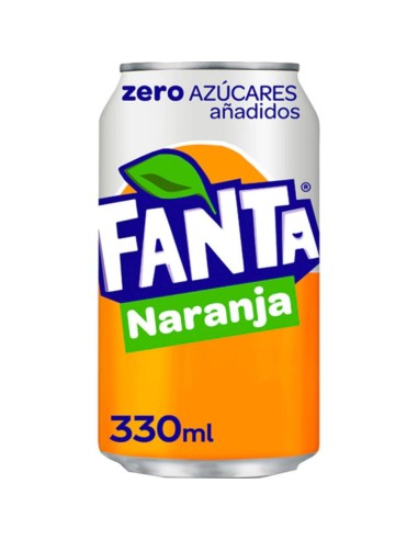 FANTA NARANJA ZERO BOTE 330ML.