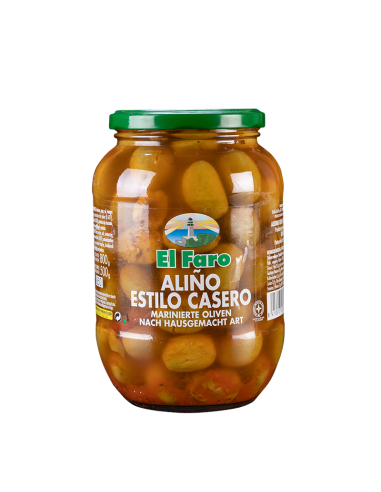 ACEITUNAS EL FARO ALIÑO CASERO 500GR.