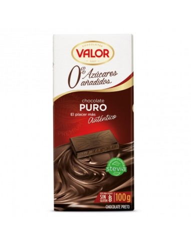 CHOCOLATE VALOR CON LECHE SIN AZUCAR 125GR.