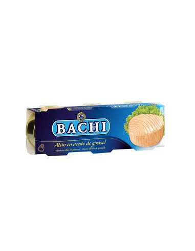 ATUN BACHI ACEITE VEGETAL RO-80 PACK-3 LATAS