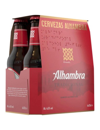 CERVEZA ALHAMBRA CLASICA PACK-6 BOTELLINES 250ML.