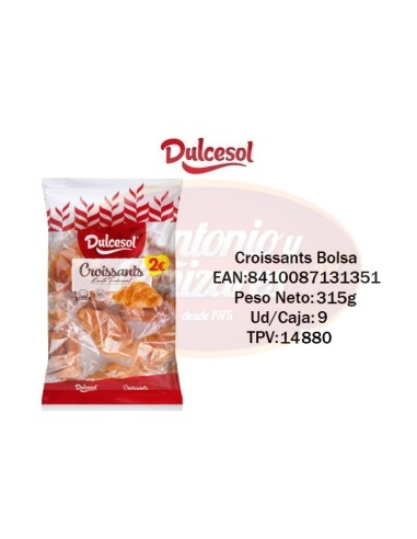 DULCESOL CROISSANT BOLSA 315GR.