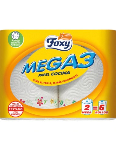 PAPEL COCINA FOXY MEG-3 PACK-2U.