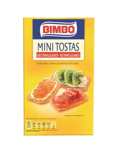 MINI TOSTAS RECTANGULARES NORMALES BIMBO/ORTIZ  100GR.