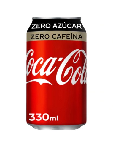 COCA-COLA ZERO SIN CAFEINA BOTE 330ML.