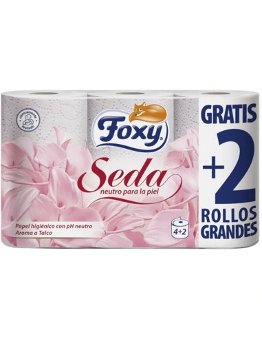 PAPEL HIGIENICO FOXY SEDA PACK-6 ROLLOS