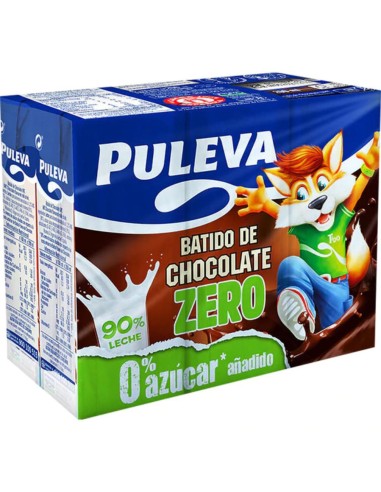 BATIDO CHOCOLATE PULEVA  ZERO AZUCAR PACK-6 BRIK 200ML.