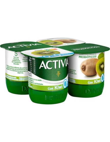 DANONE YOGUR ACTIVIA DESNATADO C/KIWI PACK-4