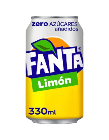 FANTA LIMON ZERO BOTE 330ML.