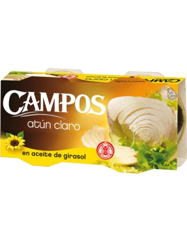 ATUN CAMPOS ACEITE VEGETAL RO-160 PACK-2 LATAS