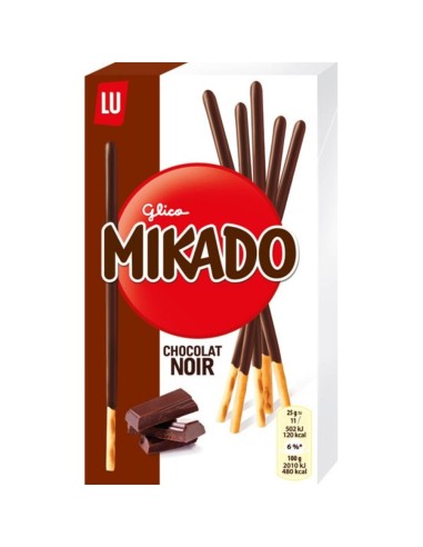 GALLETAS LU MIKADO CHOCOLATE NEGRO CAJA 75GR.